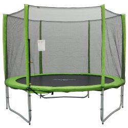   Capetan®Selektor Lime 457cm kapacitet opterećenja 180kg  – dugačkim stupovima zaštitne mreže, pojačanom konstrukcijom s posebnim T elementom, sa extra visokom zaštitnom mrežom, premium trampolin za vanjski prostor debelom spužvom , 89cm visokom povr
