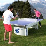 Cornilleau 510 Mat Top stol za stolni tenis u vansjkom prostoru, otporan na vremenske uvjete, za javne površine i zajedničko korištenje (PLAVE BOJE)