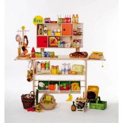   Drveni, trgovački pult, z igranje uloga u trgovini, bez prodajnih proizvoda