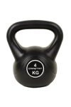 Capetan® 4 kg plastični kettlebell – plastični zvonasti uteg sa cementnim punjenjem – težina kugle
