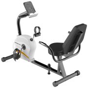   Ležeći bicikl Capetan® Fit Line X3.2 sa zamašnjakom od 7 kg, monitorom za prikaz otkucaja srca i držačem za tablet.  Kapacitet opterećenja: 110kg.