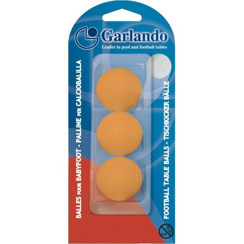 Garlando Standard 3 narančaste upakirane loptice za stolni nogomet