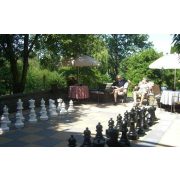   Capetan® Aveo vanjski šahovski set s velikim figurama 64-43 cm plastičnim figurama otpornima na vremenske uvjete