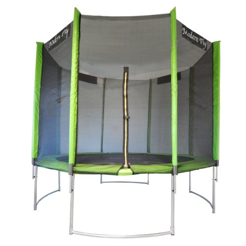 Capetan®Modern Fly sa zakrivljenom strukturom nogu protiv prevrtanja promjera 305 cm, trampolin za vanjsku upotrebu, sa PVC stupovima za držanje mreže,  ekstra visokom zaštitnom mrežom i visokom površinom skakanja