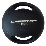   Capetan® Professional Line 6Kg gumena medicinska lopta sa dvije ručke (pluta na vodi) -6kg Cross Training medicinska lopta sa drškom