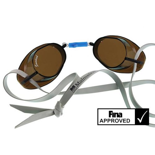 Švedske naočale za plivanje dimnosiva, sa  prozirnim lećama.Nije antifog izvedba. Naočale za natjecanja odobrene od FINA , Malmsten