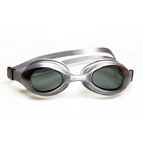 Malmsten Aqtiv naočale za plivanje za odrasle, srebrni okvir, leća dimnosiva, futrola sa zipom
