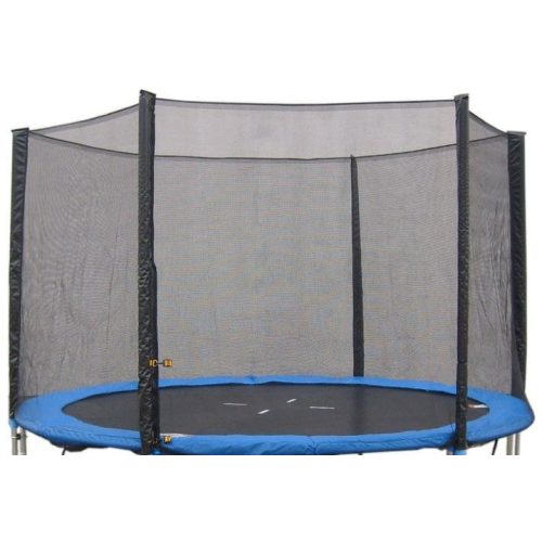 Sigurnosna mreža za za trampolin 396 cm  Fun i Fly High, sa 8 stupova i 4 w noge, vanjska mreža sa navlačenjem na stupove