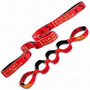   Elastiband® pojačalo za fitness gumeni remen Maxi dugi, crveni, 10kg srednji otpor, 110x4cm, 5 komada 22cm sekcije