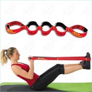 Elastiband® pojačalo za fitness gumeni remen Maxi dugi, crveni, 10kg srednji otpor, 110x4cm, 5 komada 22cm sekcije