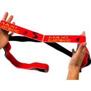 Elastiband® pojačalo za fitness gumeni remen Maxi dugi, crveni, 10kg srednji otpor, 110x4cm, 5 komada 22cm sekcije