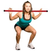 Otežana gimnastčka  palica 1,5 kg za vježbe fitnesa, duljinom 105 cm, narančaste boje.