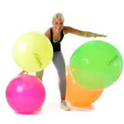   Fitball gimnastička lopta 65 cm NEON ORANGE boja, standardni sjajni materijal