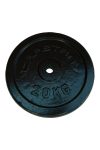 Capetan®20kg čelični utegni disk s čekićnim lakom, s promjerom rupe 31mm- kromirani utegni disk