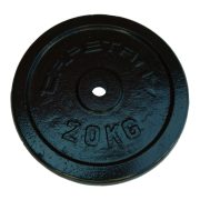   Capetan®20kg čelični utegni disk s čekićnim lakom, s promjerom rupe 31mm- kromirani utegni disk