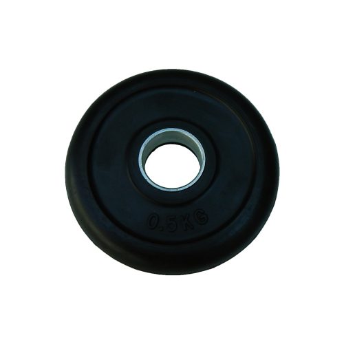 Capetan® gumirani 31mm promjera, 0,5 kg standardni utegni disk s čeličnim prstenom u sredini