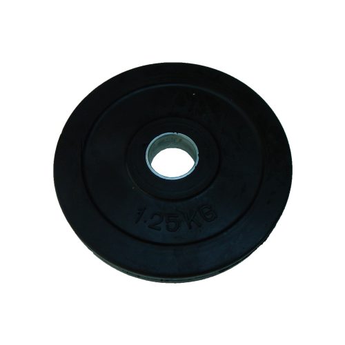 Capetan® gumirani 31mm promjera,1,25 kg standardni utegni disk s čeličnim prstenom u sredini