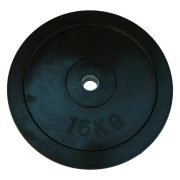   Capetan® gumirani 31mm promjera, 15 kg standardni utegni disk s čeličnim prstenom u sredini