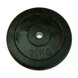   Capetan® gumirani 31mm promjera, 20 kg standardni utegni disk s čeličnim prstenom u sredini