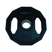   Capetan® Olympia 5 kg utegni disk gumirane površine s dvije ručke, kvadratna zaštita od prevrtanja s promjerom rupe od 51mm