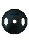 Capetan® Olympia 15 kg utegni disk gumirane površine s dvije ručke, kvadratna zaštita od prevrtanja s promjerom rupe od 51mm