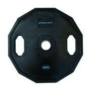   Capetan® Olympia 20 kg utegni disk gumirane površine s dvije ručke, kvadratna zaštita od prevrtanja s promjerom rupe od 51mm
