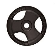 Tactic Sport Professional Line Olympic Tri Grip gumirani utegni disk od 10kg čelični utegni disk s promjerom rupe 51 mm s ručkama Tactic Sport Professional Line Olympic Tri Grip gumirani utegni disk od 10kg čelični utegni disk s promjerom rupe 51 mm s ručkama