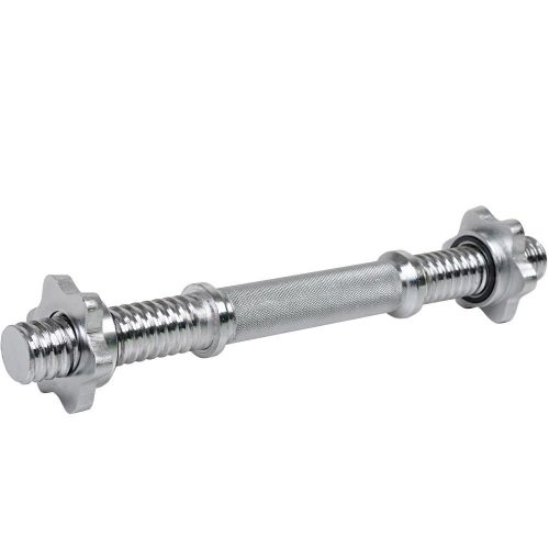 Capetan® 35,5 cm x 30 mm promjer kromirana jednoručna šipka za bučicu - jednoručna šipka  s navojnim prstenima