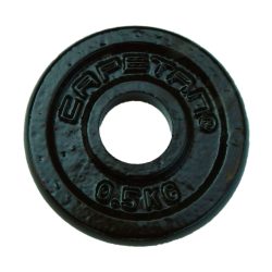   Capetan® 0,5 kg čelični pločasti uteg, površina s čekić emajlom obojena promjera rupe 31mm