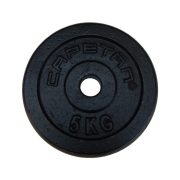   Capetan® 5 kg 31mm promjer, čelični pločasti uteg s premazom crne boje svilenkastog sjaja:željezni utegni disk
