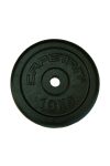 Capetan® 10 kg 31mm promjer, čelični pločasti uteg s premazom crne boje svilenkastog sjaja: