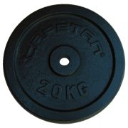   Capetan® 20kg 31mm promjer, čelični pločasti uteg s premazom crne boje svilenkastog sjaja: