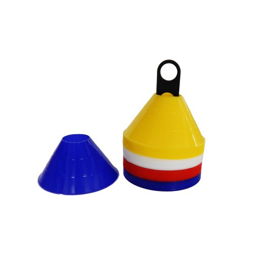 Tactic Sport set plosnatih čunjeva Mini Dome 6,5x14 cm set diskova čunjeva, futrola palica bez ureza, set od 40 kom, futrola od plastike
